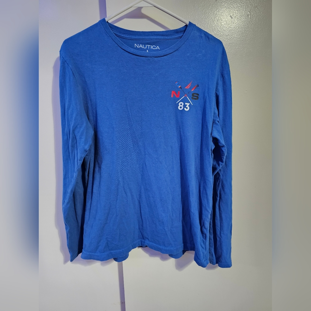 Nautica Competition 1983 NS83 Royal Blue Long Sleeve Graphic T-Shirt